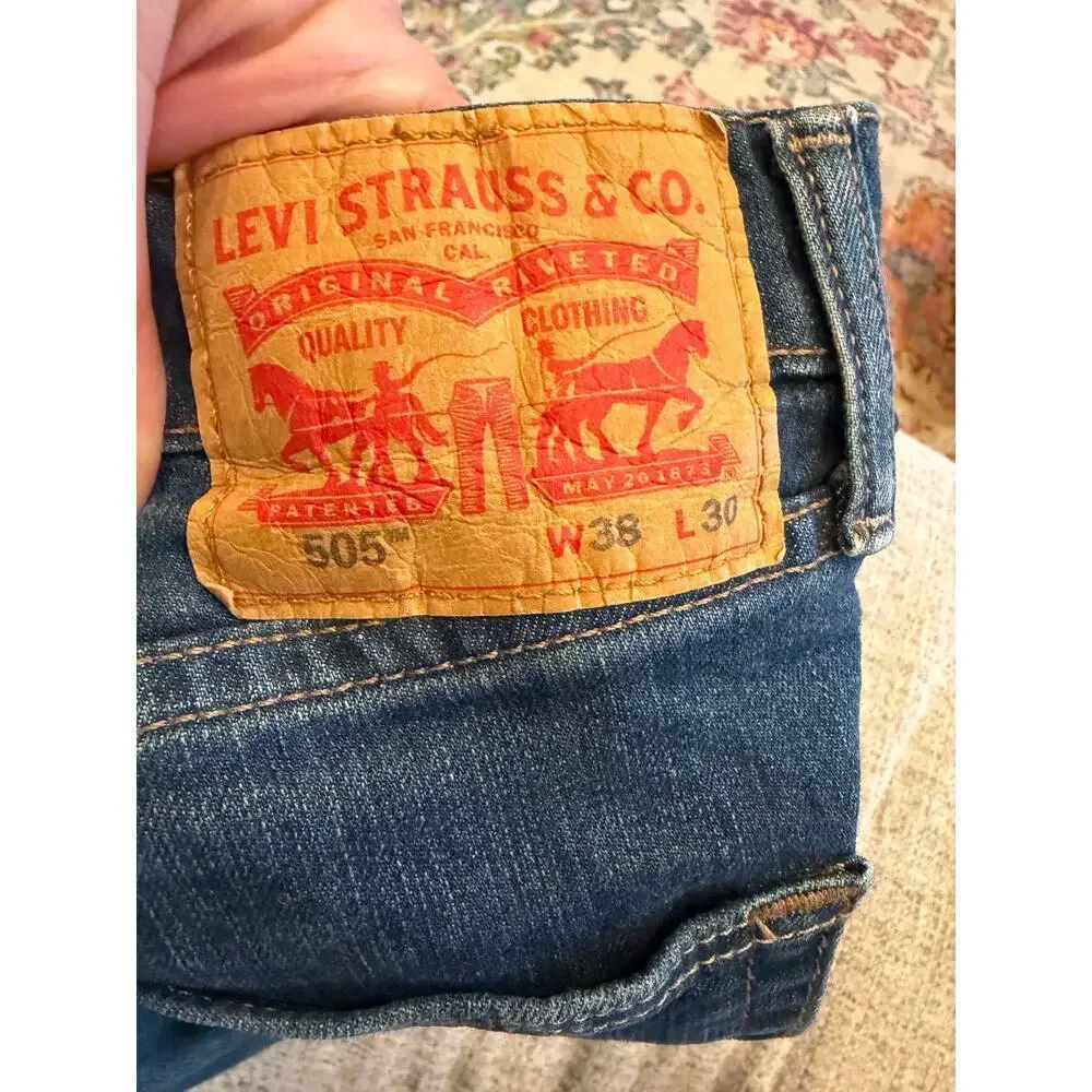 Levi's 505 Men's Denim Blue Jeans 38W x 30L